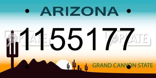 1155177 Arizona License Plate