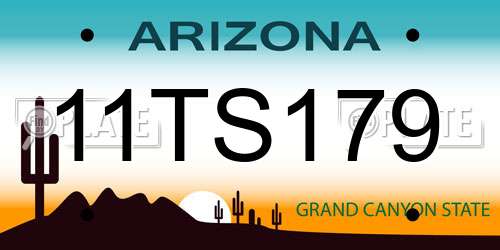 11TS179 Arizona License Plate