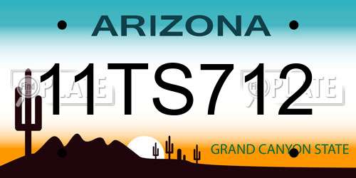 11TS712 Arizona License Plate