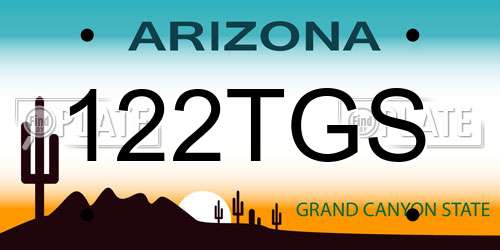 122TGS Arizona License Plate