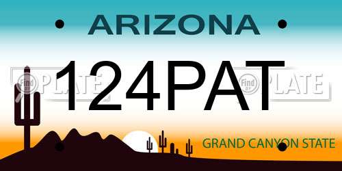 124PAT Arizona License Plate