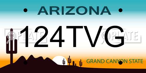 124TVG Arizona License Plate