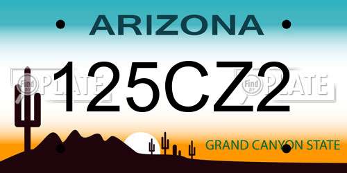 125CZ2 Arizona License Plate