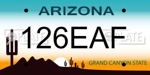 126EAF Arizona License Plate