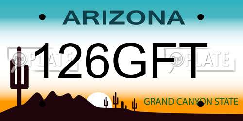126GFT Arizona License Plate