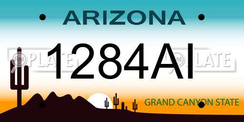 1284AI Arizona License Plate