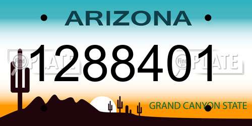 1288401 Arizona License Plate