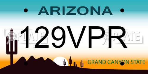 129VPR Arizona License Plate