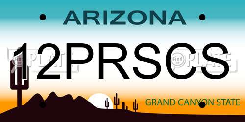 12PRSCS Arizona License Plate