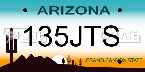 135JTS Arizona License Plate