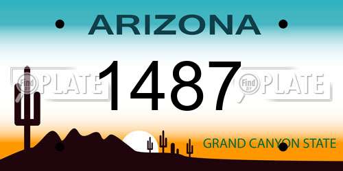 1487 Arizona License Plate