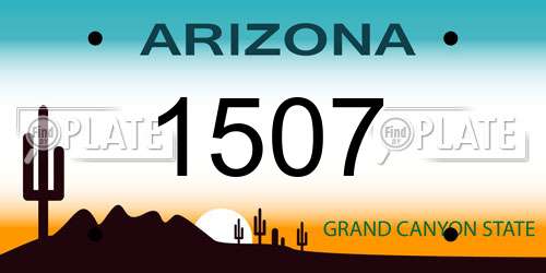 1507 Arizona License Plate