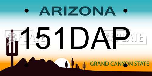 151DAP Arizona License Plate