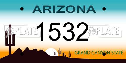 1532 Arizona License Plate