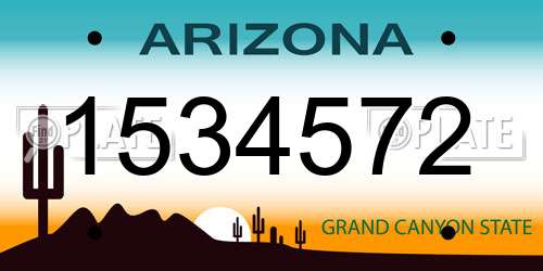 1534572 Arizona License Plate