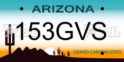 153GVS Arizona License Plate