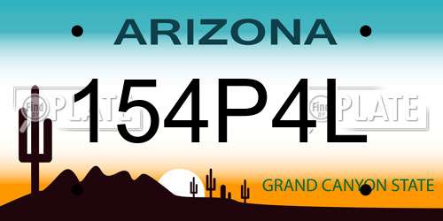 154P4L Arizona License Plate