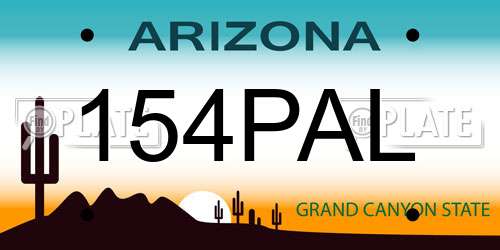 154PAL Arizona License Plate