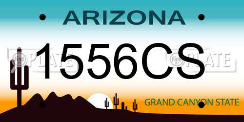 1556CS Arizona License Plate