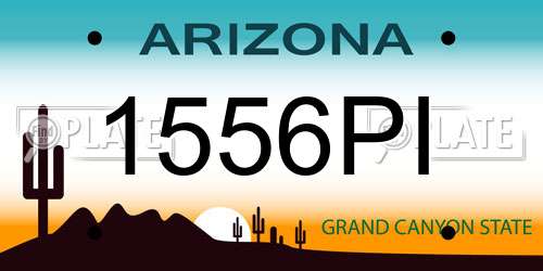 1556PI Arizona License Plate