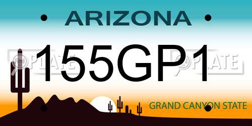 155GP1 Arizona License Plate