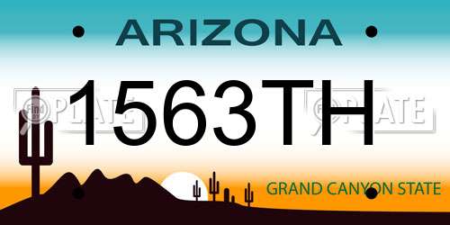 1563TH Arizona License Plate