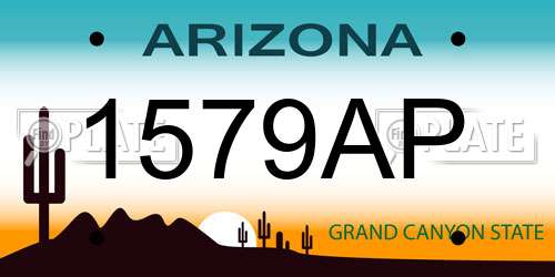 1579AP Arizona License Plate