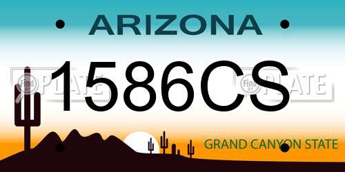 1586CS Arizona License Plate