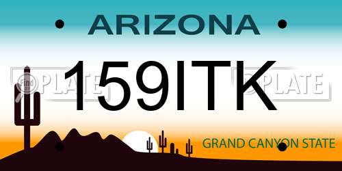 159ITK Arizona License Plate