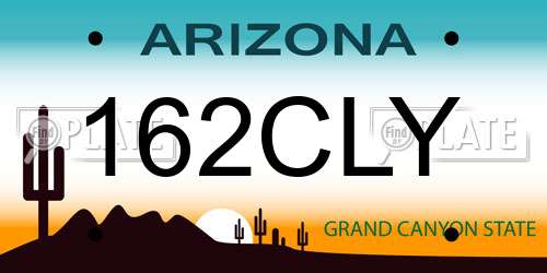 162CLY Arizona License Plate