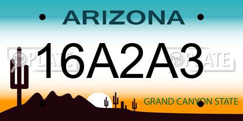 16A2A3 Arizona License Plate