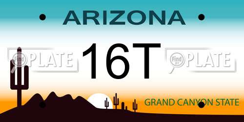 16T Arizona License Plate