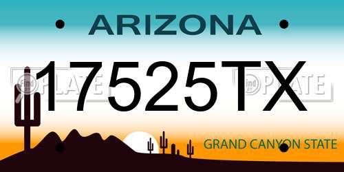 17525TX Arizona License Plate