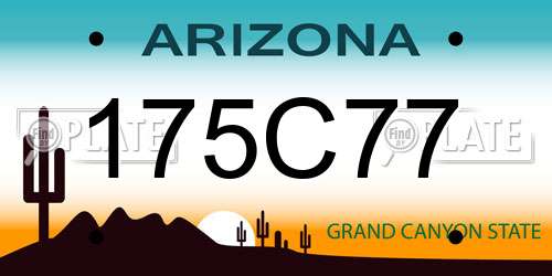 175C77 Arizona License Plate