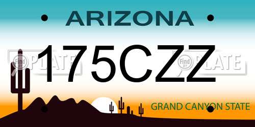 175CZZ Arizona License Plate