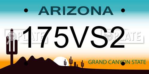 175VS2 Arizona License Plate