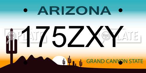175ZXY Arizona License Plate