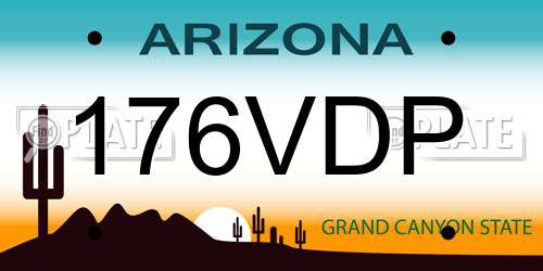176VDP Arizona License Plate