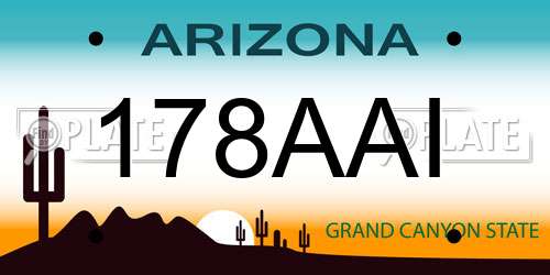 178AAI Arizona License Plate