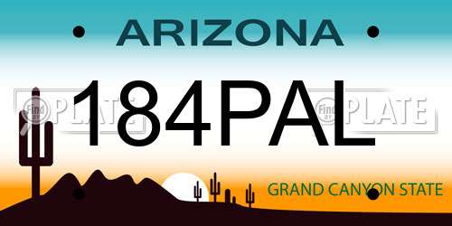 184PAL Arizona License Plate