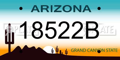 18522B Arizona License Plate