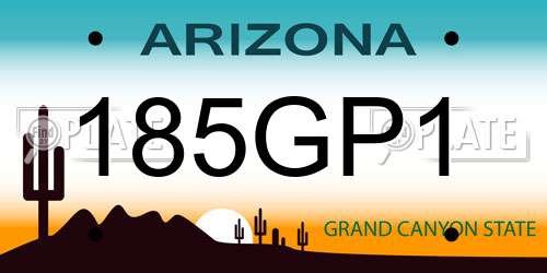 185GP1 Arizona License Plate