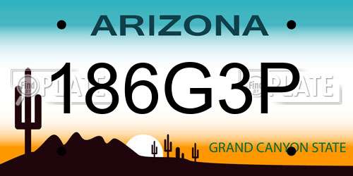 186G3P Arizona License Plate