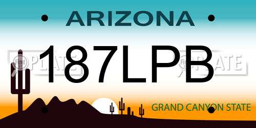 187LPB Arizona License Plate