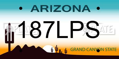 187LPS Arizona License Plate
