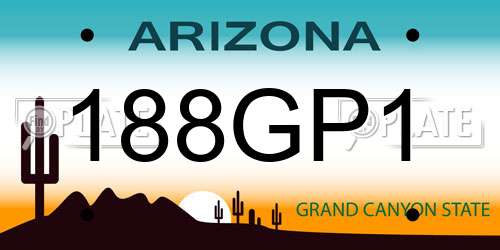 188GP1 Arizona License Plate