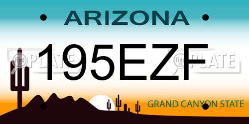195EZF Arizona License Plate