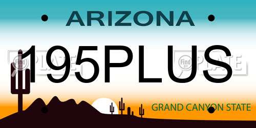 195PLUS Arizona License Plate