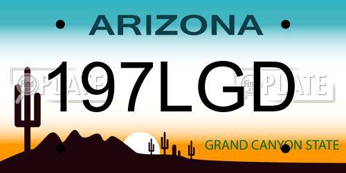 197LGD Arizona License Plate