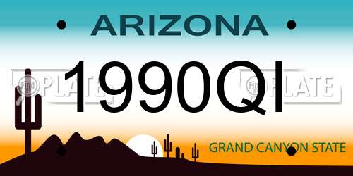 1990QI Arizona License Plate
